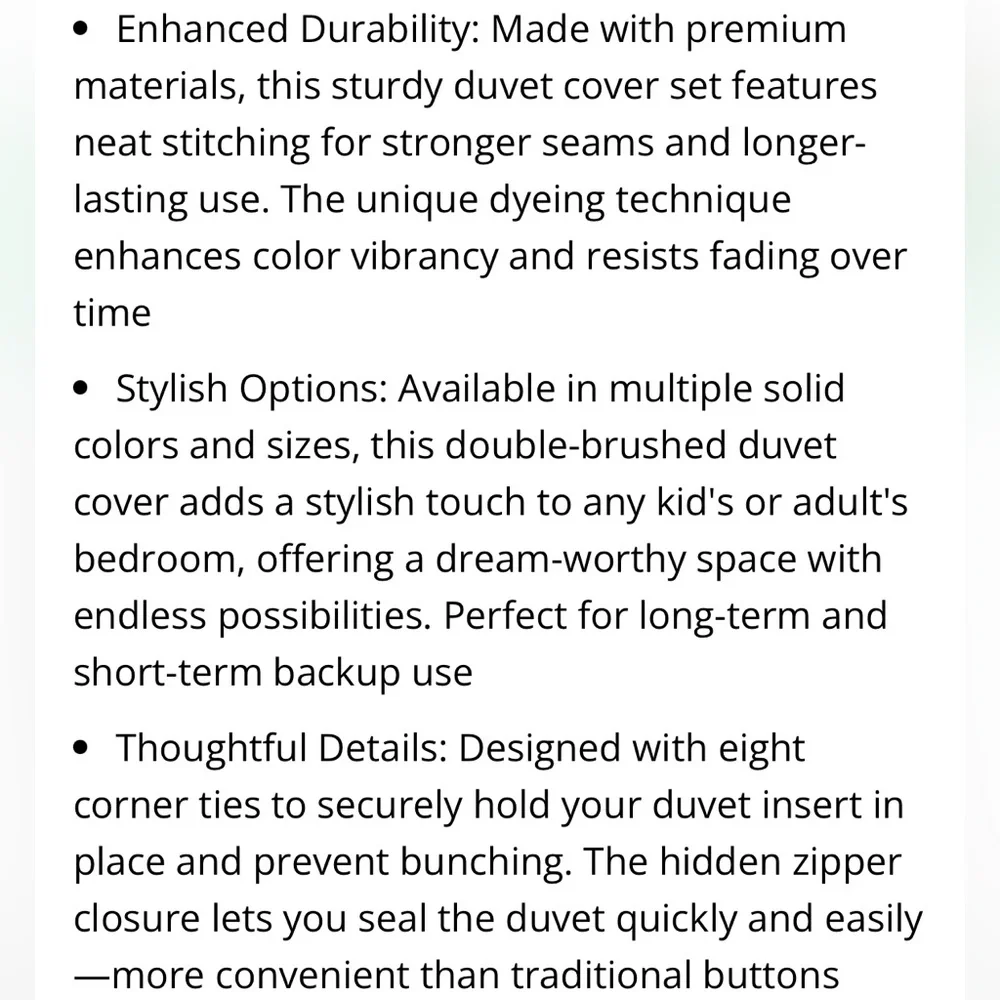 Luxurious White Duvet Cover Set